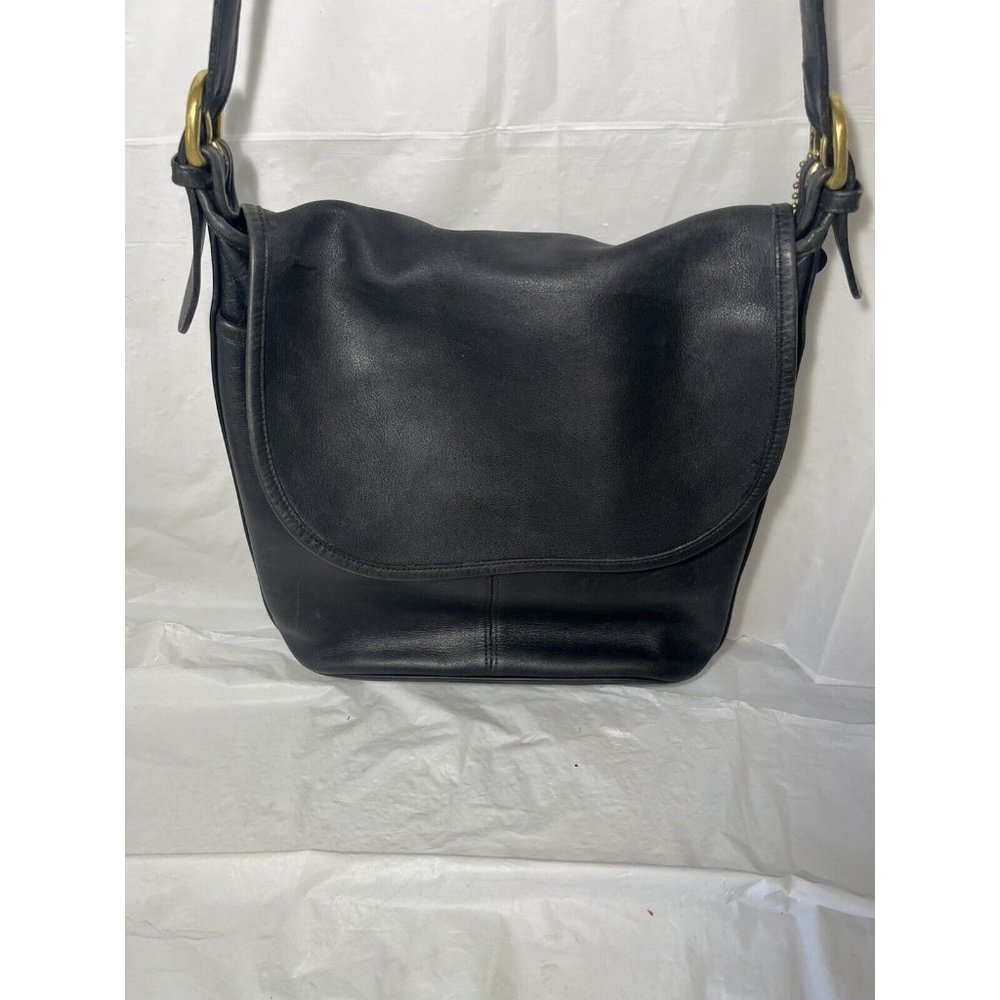 Vintage Coach Black Leather Whitney 4115 Shoulder Bag